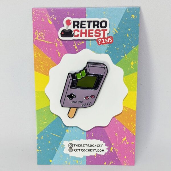 Retro Chest Pins Game Boy Lollipop