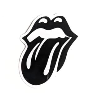 black and white rolling stones sticker