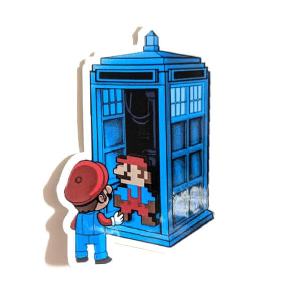 Dr Who Mario Sticker