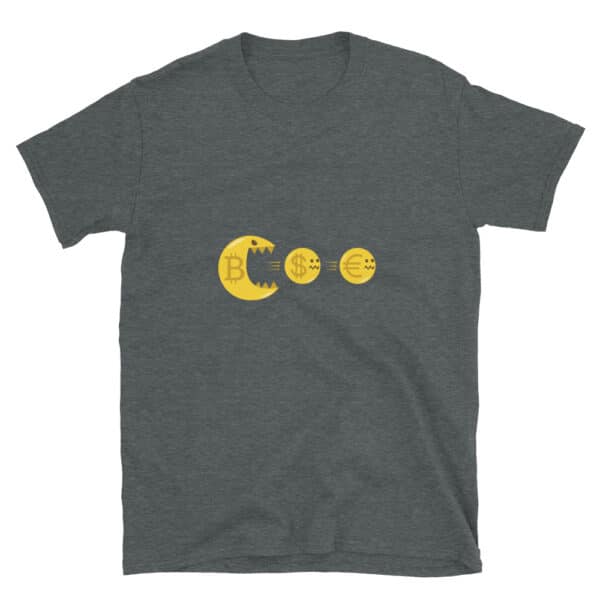 Pacman Bitcoin Eating Fiat Currency T-Shirt