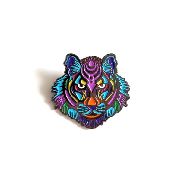 Colourful Tiger Enamel Pin