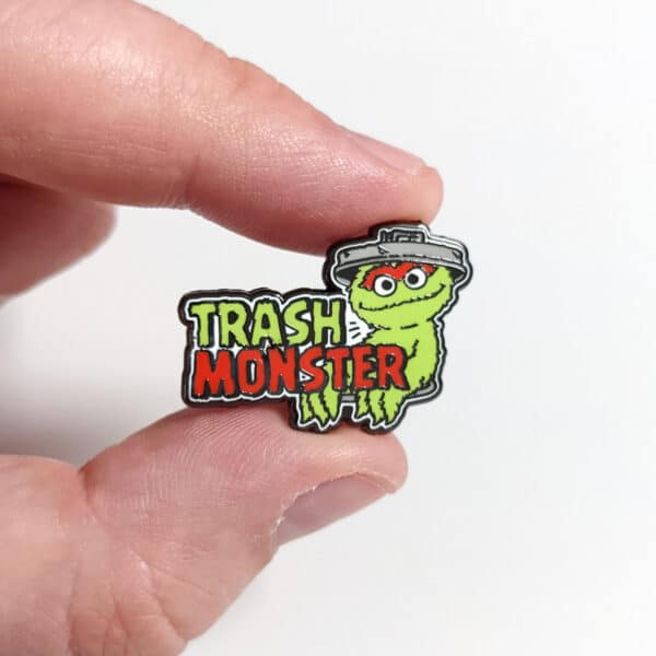 Oscar the Grouch Trash Monster Enamel Pin