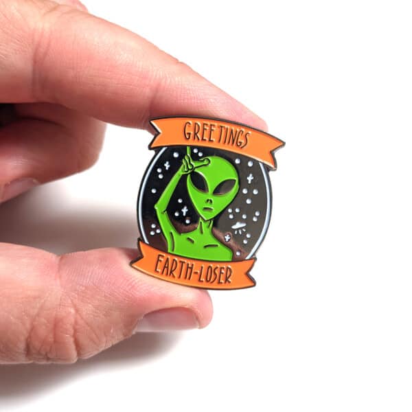 Little Green Alien Enamel Pin