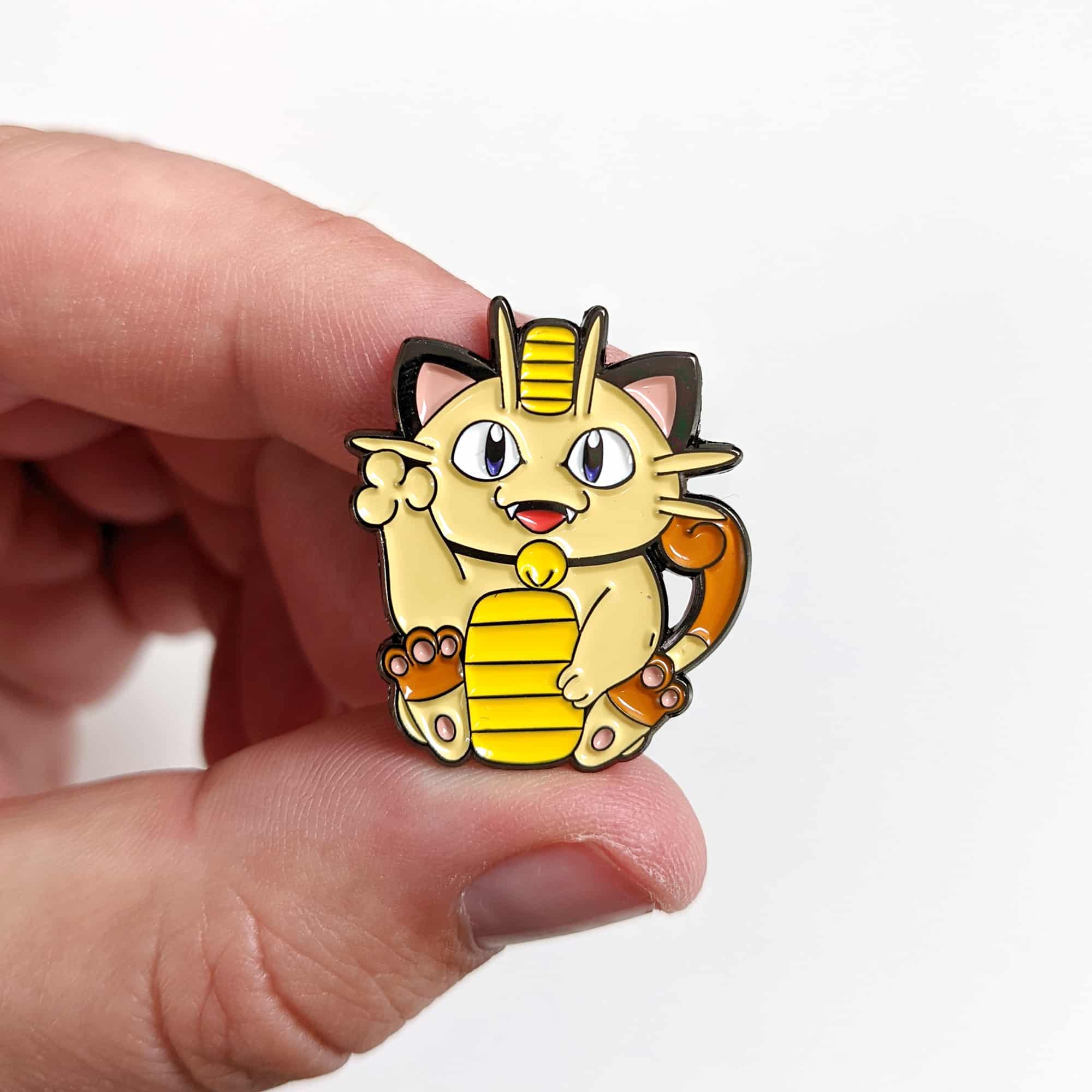 Meowth Pokemon Enamel Pin Retro Chest