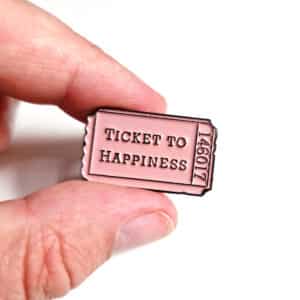Ticket To Happiness Enamel Pin