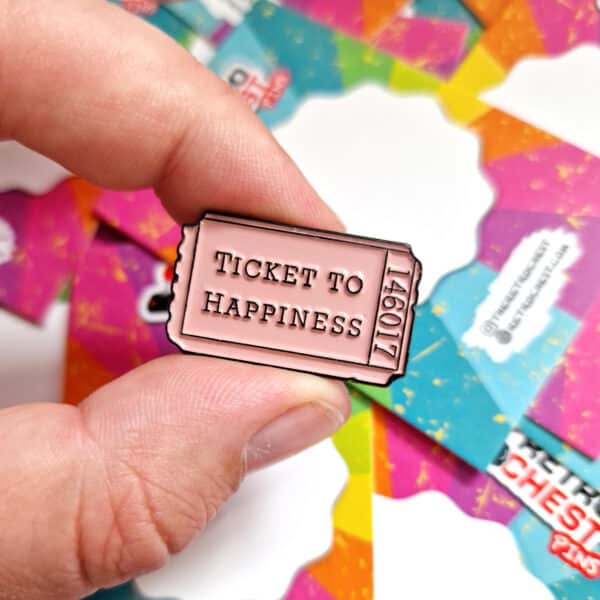 Ticket To Happiness Enamel Pin