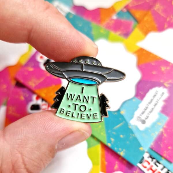 I Want To Believe UFO Enamel Pin