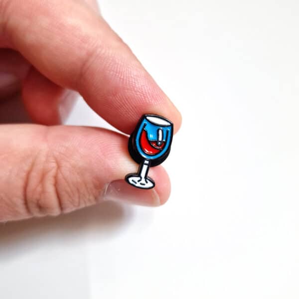 Red Wine Glass Enamel Pin