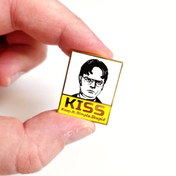 Dwight Schrute KISS Enamel Pin