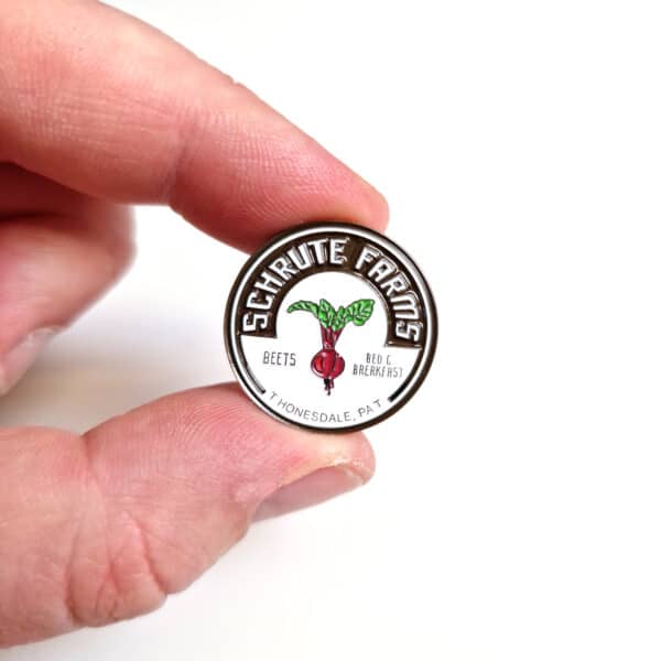 Shrute Farms Logo Enamel Pin