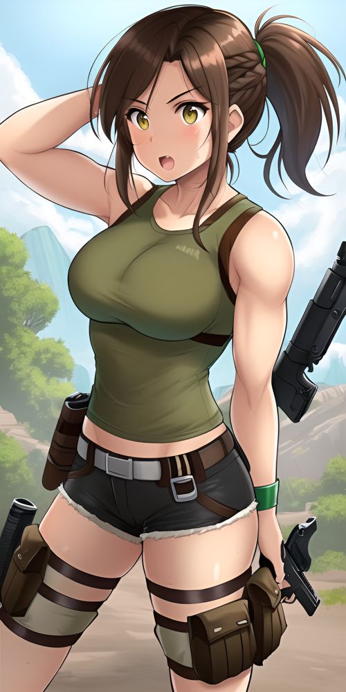 Lara Croft generate by Anything 5.0 Anime AI Model