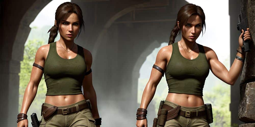 Unveiling the AI-Generated Adventures of Lara Croft: A Visual Odyssey