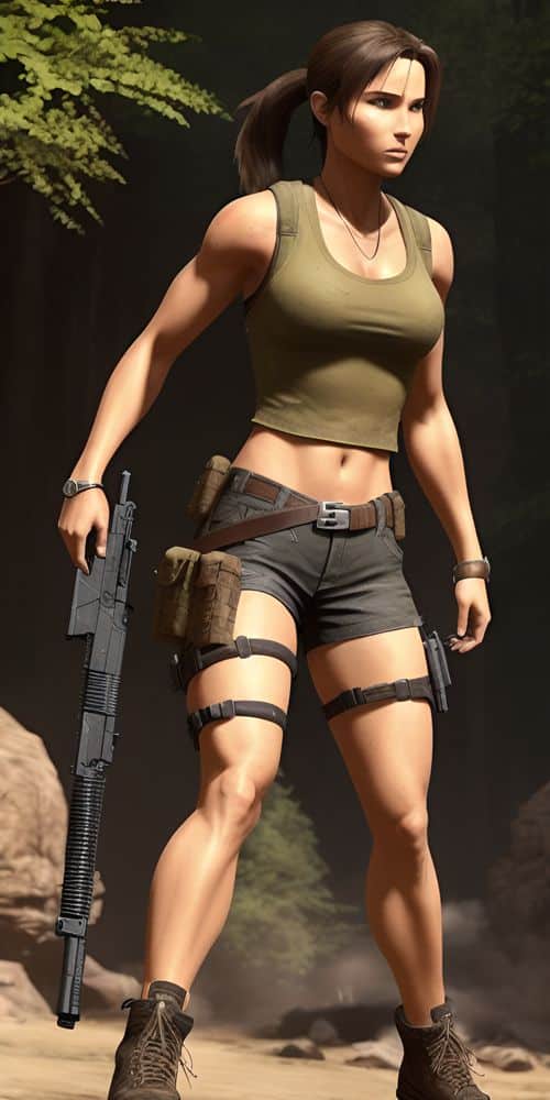 Lara Croft generate by Deliberate AI Model