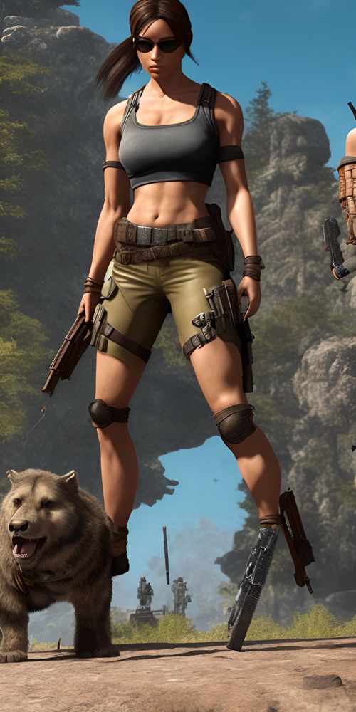 Lara Croft generate by Open Journey 2.0 AI Model