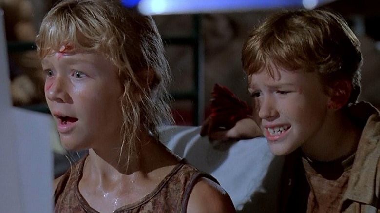 Jurassic Park then and now - Joseph Mazzello and Ariana Richards as Tim and Lex Murphy